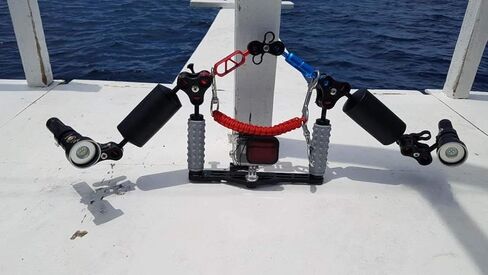 WLPREOE 1 بوصة حامل كروي x 4 قطع، مشبك طويل من الألومنيوم المؤكسد باستخدام الحاسب الآلي، حامل دعامة محول مشبك 360 درجة لـ GoPro، كاميرا تحت الماء، غطاء تحت الماء، ملحقات متصلة بذراع ضوء الغوص in Kuwait