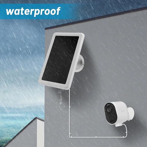 Arlo Camera Solar Panel Charger, Compatible with Arlo Pro4, Pro3, Floodlight, Pro 5S, Ultra 2, Ultra Cameras, 13ft/4m Cable, 6V4.5W Fast Battery Charging in Kuwait