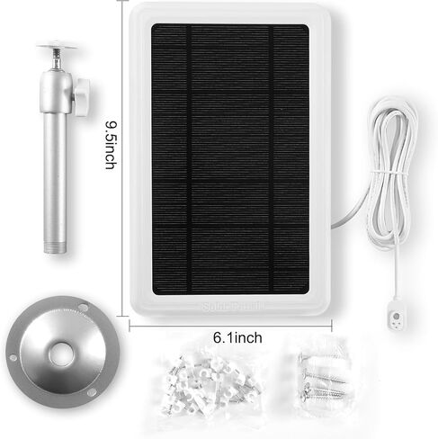 Arlo Camera Solar Panel Charger, Compatible with Arlo Pro4, Pro3, Floodlight, Pro 5S, Ultra 2, Ultra Cameras, 13ft/4m Cable, 6V4.5W Fast Battery Charging in Kuwait