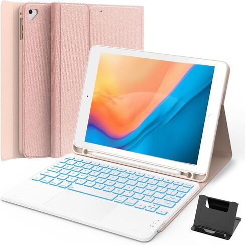 حافظة GreenLaw iPad 9.7 بوصة مع لوحة مفاتيح، iPad الجيل السادس (2018)، iPad الجيل الخامس (2017)، iPad Air 2 (2014)، 7 ألوان خلفية، تدعم جهازين BT، لوحة مفاتيح تعمل باللمس لجهاز iPad Pro 9.7، أزرق in Kuwait
