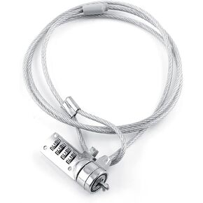 LIULDASHUN Laptop Combination Lock, Security Computer Lock Cable Chain, Chain Theft Deterrent 4 Digit Password, Laptop Security Solution, for Theft Protection On Notebook Pcs in Kuwait