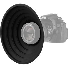 Easy Hood Lens Hood for Nikon Canon Pentax Sony 70-90mm Camera Lens, Ultimate Anti-Glass Anti-Reflective Silicone Collapsible Len Hood Take Reflection-Free Photos Video (70mm) in Kuwait