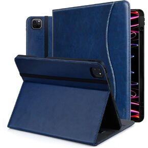 حافظة HFcoupe iPad Pro 12.9 الجيل السادس 2022 / الجيل الخامس 2021، حافظات iPad Pro مقاس 12.9 بوصة مع حامل قلم رصاص وجيب، غطاء قلاب لرؤية زوايا متعددة وغطاء حماية قابل للطي للنوم/الاستيقاظ التلقائي، أسود in Kuwait