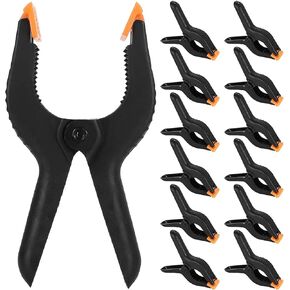 Acrux7 30 Pack Heavy Duty Nylon Spring Clamps, 3 Inch Muslin Spring Clamp and Photo Booth Backdrop Clips for Photo Background Support and Photography Studio