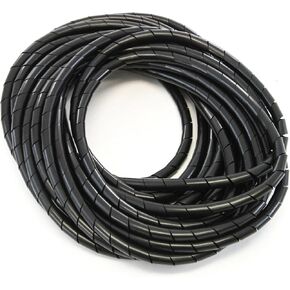33FT PE 3/4 بوصة (20 مم) سلك كابل حلزوني من البولي إيثيلين الأسود لف خرطوم هيدروليكي أنبوب إدارة الكبلات كم حماية PC إدارة الكابل لكابل كمبيوتر السيارة حامل الأسلاك المنظم للكمبيوتر الشخصي والتلفزيون in Kuwait