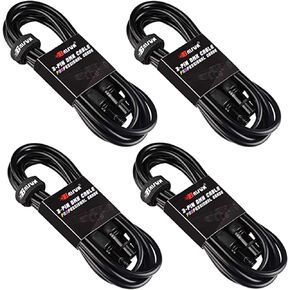 كابل DMX بطول 10 أقدام Baisun 3 دبوس إشارة XLR ذكر إلى أنثى لمصابيح دي جي (4 حزم) in Kuwait