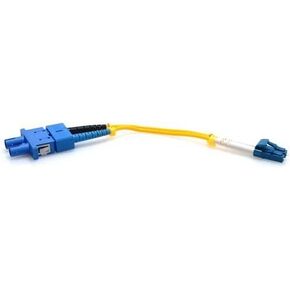 CableRack SC Female to LC Male 9/125 Singlemode Duplex Hybrid Adapter Converter Dongle (6-Pack)