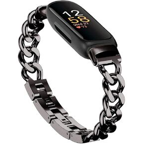 عصابات رائعة لـ Fitbit Inspire 3 Bands Women، أحزمة بديلة لسوار معصم معدني من الفولاذ المقاوم للصدأ قابلة للتعديل متوافقة مع جهاز تتبع اللياقة البدنية Fitbit Inspire 3 in Kuwait