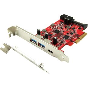 Ableconn PEX-UB158 USB 3.1 5-Port PCIe 3.0 Card (1x USB-C & 2X USB-A & 1x 2-Port USB رأس داخلي) - USB 3.1 PCIe Gen3 x4 Lane Adapter Card (ASMedia ASM3142 Controller) in Kuwait