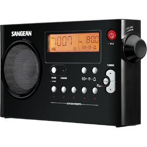Sangean PR-D7 BK AM/FM Digital Rechargeable Portable Radio - Black (PR-D7BK)