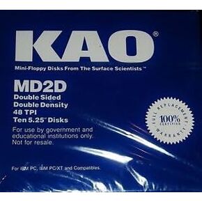 أقراص مرنة Kao MD2D مزدوجة الوجه 48TPI، عشرة أقراص مقاس 5.25 بوصة in Kuwait