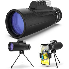 GRWANG 12X50 HD أحادي تلسكوب رؤية واضحة للبالغين والأطفال، مقاوم للماء BAK4 منشور أحادي العين لمشاهدة الطيور والصيد والتخييم، هدايا رائعة للرجال في الهواء الطلق، مع محول الهاتف الذكي وحامل ثلاثي القوائم in Kuwait