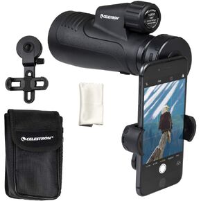 Celestron – Outland X 10x50 Monocular – Outdoor and Birding Monocular – Fully Multi-Coated Optics and BaK-4 Prisms – Bonus Smartphone Adapter and Bluetooth Remote Included