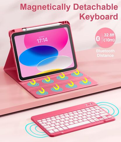 Hamile for iPad A16 11th 10th Generation Case with Keyboard - Wireless in Kuwait