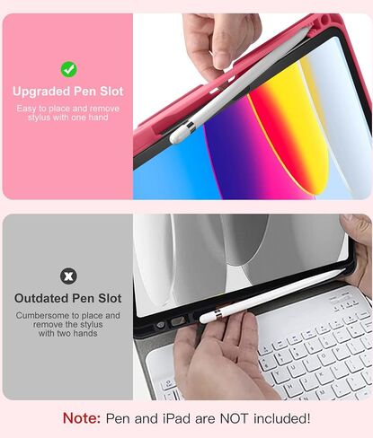 Hamile for iPad A16 11th 10th Generation Case with Keyboard - Wireless in Kuwait