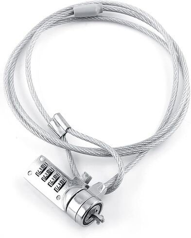 قفل مجموعة الكمبيوتر المحمول LIULDASHUN، سلسلة كابل قفل الكمبيوتر الآمن، رادع سرقة السلسلة 4 أرقام، حل أمان الكمبيوتر المحمول، لحماية السرقة على أجهزة الكمبيوتر المحمولة in Kuwait