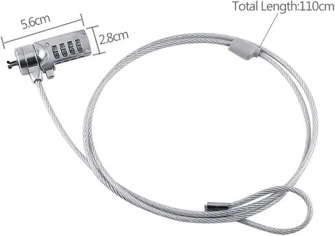 قفل مجموعة الكمبيوتر المحمول LIULDASHUN، سلسلة كابل قفل الكمبيوتر الآمن، رادع سرقة السلسلة 4 أرقام، حل أمان الكمبيوتر المحمول، لحماية السرقة على أجهزة الكمبيوتر المحمولة in Kuwait