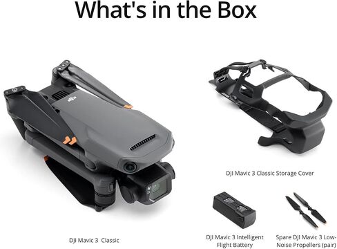 DJI Mavic 3 Classic، طائرة بدون طيار مع كاميرا 4/3 CMOS Hasselblad للمحترفين، فيديو بدقة 5.1K HD، وقت طيران 46 دقيقة، استشعار العوائق متعدد الاتجاهات، نطاق نقل 15 كم، عودة ذكية إلى المنزل in Kuwait