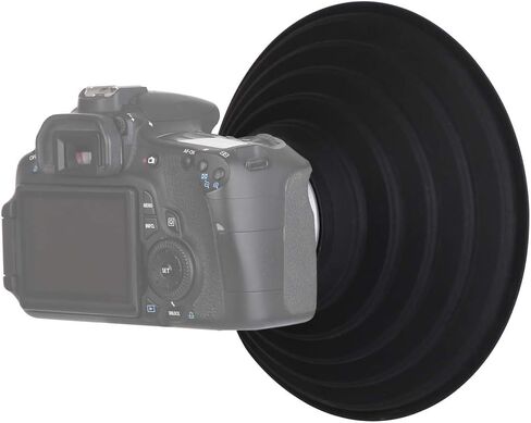 Easy Hood Lens Hood for Nikon Canon Pentax Sony 70-90mm Camera Lens, Ultimate Anti-Glass Anti-Reflective Silicone Collapsible Len Hood Take Reflection-Free Photos Video (70mm) in Kuwait