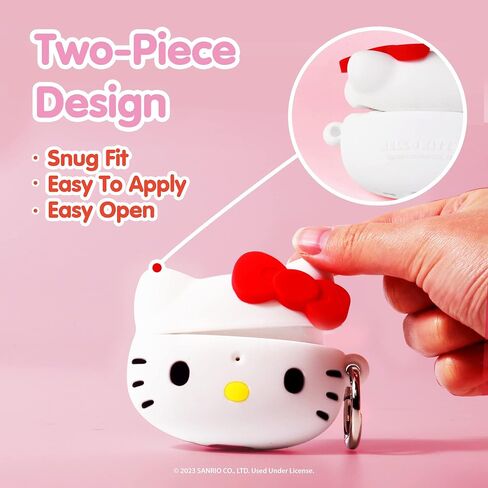 iFace Hello Kitty and Friends Cute Case [ Compatible with AirPods Pro 1/Pro 2, Not for Pro 3 ] - Kawaii Silicone Protective Cover [Carabiner Clip Included] [Wireless Charging] – Kuromi in Kuwait