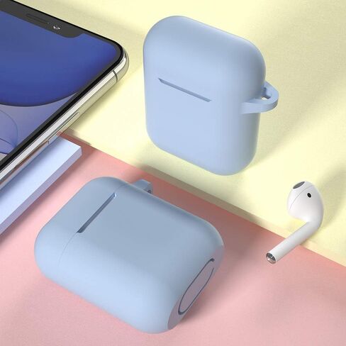 AirPods Case, Full Protective Silicone AirPods Accessories Cover Compatible with Apple AirPods 1&2 Wireless and Wired Charging Case(Front LED Visible),Black in Saudi Arabia