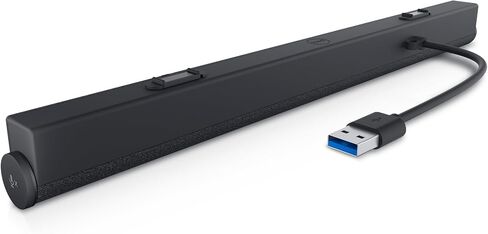 Dell SB522A Slim Conferencing Soundbar - Mute Microphone, Call Answer/End Controls, Indicator Light, Noise Reduction, Magnetic, USB Connector, Zoom Certification, Microsoft Teams Certified - Black in Saudi Arabia