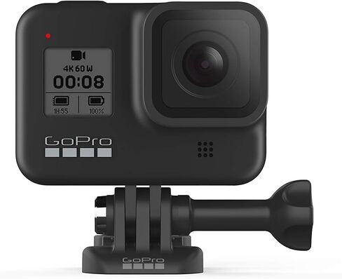كاميرا جو برو هيرو 8 سوداء مقاومة للماء مع شاشة لمس 4 كيه الترا اتش دي فيديو بدقة 12 ميجابكسل مع خاصية تثبيت بث مباشر بدقة 1080 بكسل in Kuwait