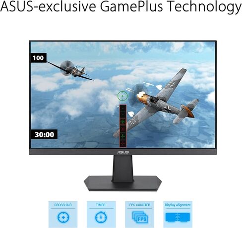 ASUS 27 Inch Monitor - 1080P, IPS, Full HD, Frameless, 100Hz, 1ms, Adaptive-Sync, for Working and Gaming, Low Blue Light, Flicker Free, HDMI, VESA Mountable, Tilt - VA27EHF,Black in Saudi Arabia