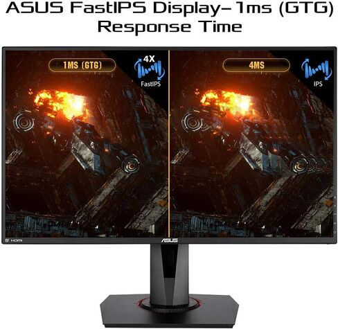 شاشة ASUS TUF Gaming VG279QM مقاس 27 بوصة بتقنية HDR، بدقة 1080 بكسل عالية الدقة (1920 × 1080)، IPS سريعة، 280 هرتز، متوافقة مع G-SYNC، مزامنة ضبابية الحركة المنخفضة للغاية (ELMB SYNC)، 1 مللي ثانية، DisplayHDR 400، أسود in Saudi Arabia