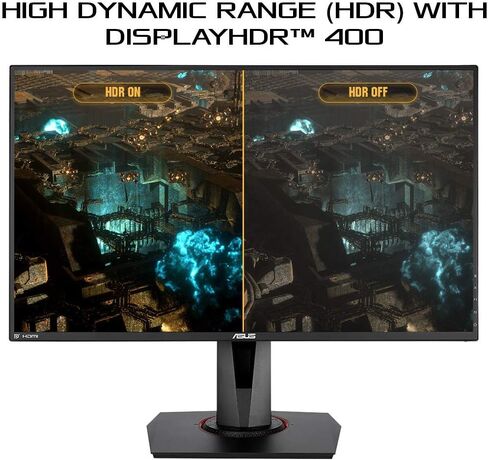 شاشة ASUS TUF Gaming VG279QM مقاس 27 بوصة بتقنية HDR، بدقة 1080 بكسل عالية الدقة (1920 × 1080)، IPS سريعة، 280 هرتز، متوافقة مع G-SYNC، مزامنة ضبابية الحركة المنخفضة للغاية (ELMB SYNC)، 1 مللي ثانية، DisplayHDR 400، أسود in Saudi Arabia