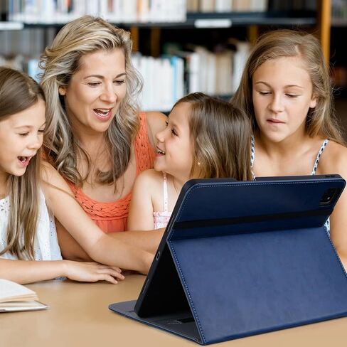 حافظة HFcoupe iPad Pro 12.9 الجيل السادس 2022 / الجيل الخامس 2021، حافظات iPad Pro مقاس 12.9 بوصة مع حامل قلم رصاص وجيب، غطاء قلاب لرؤية زوايا متعددة وغطاء حماية قابل للطي للنوم/الاستيقاظ التلقائي، أسود in Saudi Arabia