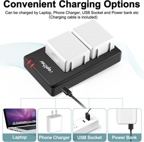 بطاريات بديلة مطورة من Rapthor بسعة 4950 مللي أمبير في الساعة مع شاحن، متوافقة مع كاميرات الأمان اللاسلكية Arlo Pro 4/Pro 3/Ultra/Ultra 2، بطارية تدوم طويلاً 3.85 فولت قابلة لإعادة الشحن، سهلة التركيب in Kuwait