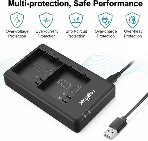 بطاريات بديلة مطورة من Rapthor بسعة 4950 مللي أمبير في الساعة مع شاحن، متوافقة مع كاميرات الأمان اللاسلكية Arlo Pro 4/Pro 3/Ultra/Ultra 2، بطارية تدوم طويلاً 3.85 فولت قابلة لإعادة الشحن، سهلة التركيب in Kuwait