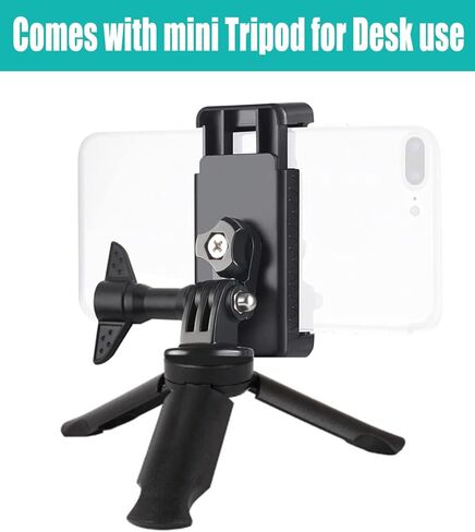 حامل الحذاء الساخن للهواتف، حامل هاتف مثبت على الحذاء الساخن مع حامل ثلاثي صغير، محول Gopro حامل Hotshoe متوافق مع GoPro Hero 11 10 9 8 7 6 5 iPhone Ring Light DSLR، DJI OSMO Action in Kuwait