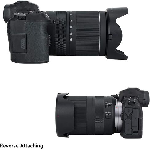 JJC Reversible Lens Hood for Canon RF 24-240mm f/4-6.3 is USM Lens | Replaces Canon EW-78F Hood, Compatible with 72mm Filter/Lens Cap, Reduces Lens Flare & Anti-Scratch, Durable ABS in Saudi Arabia