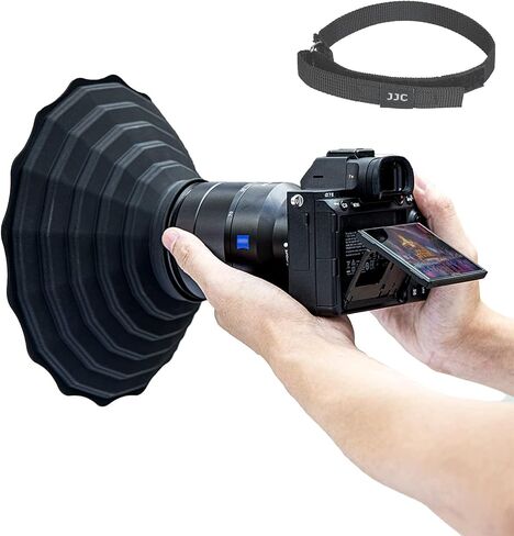 Silicone Lens Hood, Anti Reflection Lens Hood for Diameter 53-72mm Lens, Foldable Reversible Lens Shade for Canon RF 35mm EF-S 10-18 EF 50mm 28mm Nikon AF-S 50mm 18-105 Sony and More Lens in Saudi Arabia
