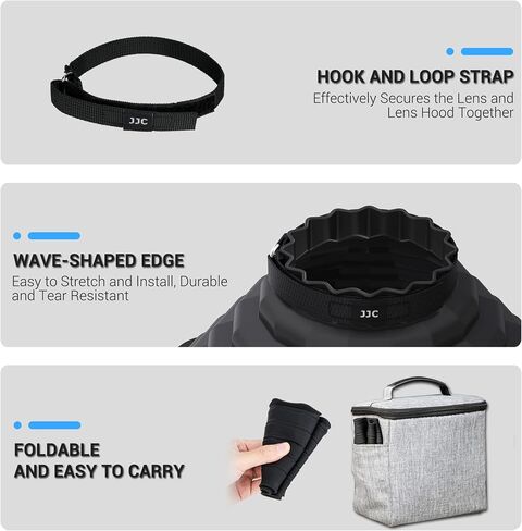 Silicone Lens Hood, Anti Reflection Lens Hood for Diameter 53-72mm Lens, Foldable Reversible Lens Shade for Canon RF 35mm EF-S 10-18 EF 50mm 28mm Nikon AF-S 50mm 18-105 Sony and More Lens in Saudi Arabia