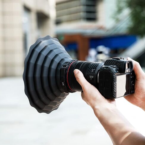 Silicone Lens Hood, Anti Reflection Lens Hood for Diameter 53-72mm Lens, Foldable Reversible Lens Shade for Canon RF 35mm EF-S 10-18 EF 50mm 28mm Nikon AF-S 50mm 18-105 Sony and More Lens in Saudi Arabia
