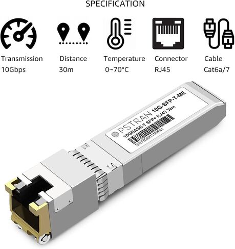 OPSTRAN 10GBASE-T SFP+ to RJ45 Copper Transceiver Module Compatible for HPE Aruba ProCurve JL563B 10G SFP+ 80m Cat6a/7 in Saudi Arabia