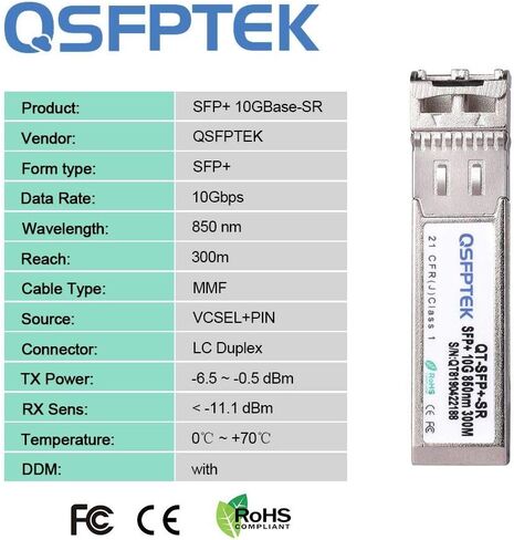 4Pack SFP+ to RJ45 10Gb,10GBASE-T Copper Module Mini-GBIC Transceiver for Cisco SFP-10G-T-S, Ubiquiti UF-RJ45-10G, Netgear, Mikrotik, D-Link, Supermicro, TP-Link, Linksys, CAT6A/CAT7, up to 98FT(30M) in Kuwait