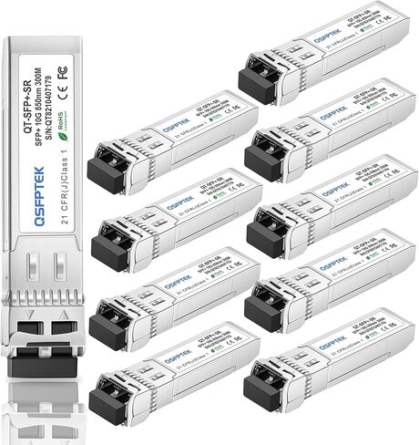 4 عبوات SFP+ إلى RJ45 10 جيجا بايت، 10GBASE-T وحدة إرسال واستقبال نحاسية صغيرة GBIC لـ Cisco SFP-10G-T-S، Ubiquiti UF-RJ45-10G، Netgear، Mikrotik، D-Link، Supermicro، TP-Link، Linksys، CAT6A/CAT7، حتى 98FT(30M) in Kuwait