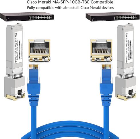 OPSTRAN 10GBASE-T SFP+ to RJ45 Copper Transceiver Module Compatible for HPE Aruba ProCurve JL563B 10G SFP+ 80m Cat6a/7 in Kuwait