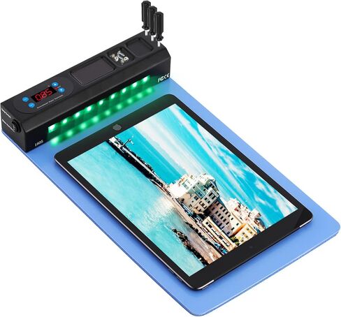 وسادة تسخين Spolehli مع ضوء LED مدمج، آلة فصل شاشة LCD سريعة الحرارة لإصلاح الهاتف Ipad 14.2 بوصة، أداة إزالة شاشة حصيرة الحرارة مع تخزين الملحقات (110 فولت/220 فولت) in Kuwait