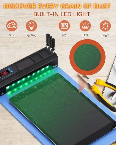 وسادة تسخين Spolehli مع ضوء LED مدمج، آلة فصل شاشة LCD سريعة الحرارة لإصلاح الهاتف Ipad 14.2 بوصة، أداة إزالة شاشة حصيرة الحرارة مع تخزين الملحقات (110 فولت/220 فولت) in Kuwait