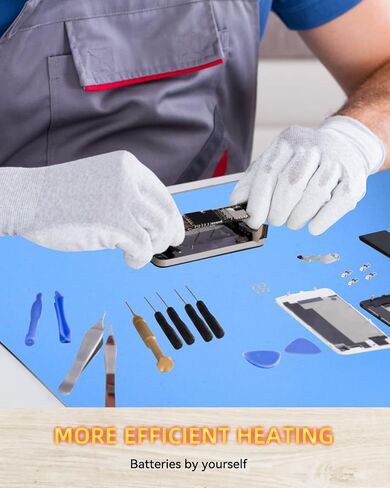 وسادة تسخين Spolehli مع ضوء LED مدمج، آلة فصل شاشة LCD سريعة الحرارة لإصلاح الهاتف Ipad 14.2 بوصة، أداة إزالة شاشة حصيرة الحرارة مع تخزين الملحقات (110 فولت/220 فولت) in Kuwait