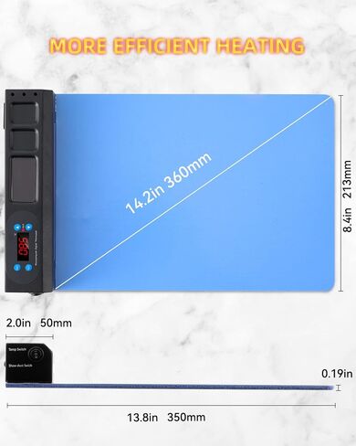 وسادة تسخين Spolehli مع ضوء LED مدمج، آلة فصل شاشة LCD سريعة الحرارة لإصلاح الهاتف Ipad 14.2 بوصة، أداة إزالة شاشة حصيرة الحرارة مع تخزين الملحقات (110 فولت/220 فولت) in Kuwait