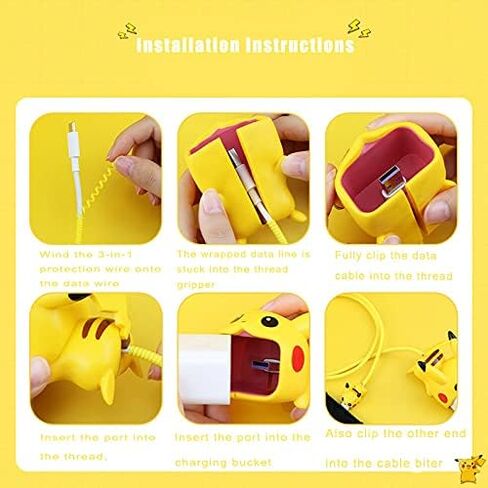 ZOSTLAND 5 in 1 DIY 18W 20W Heart Shape Protector Data Cable USB Charger Line Earphone Wire Saver Organizer Compatible with iPhone 11 12 13 14 15 Pro Max in Kuwait