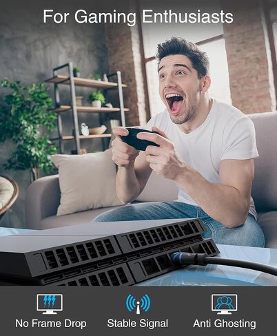 كابل BlueRigger 4K HDMI بطول 50 قدمًا (4K 30 هرتز، HDR10، تصنيف CL3 داخل الجدار، سرعة عالية، HDCP2.2، eARC) - كابل HDMI طويل متوافق مع المسرح المنزلي، HDTV، وحدات تحكم الألعاب، أجهزة البث in Saudi Arabia