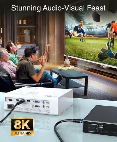 BlueRigger 4K HDMI Cable 50FT (4K 30Hz, HDR10, in-Wall CL3 Rated, High Speed, HDCP2.2, eARC) - Long HDMI Cable Compatible with Home Theatre, HDTV, Gaming Consoles, Streaming Devices in Kuwait