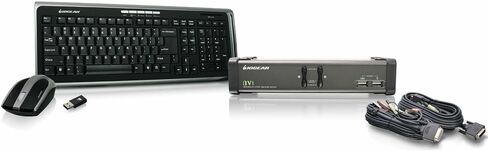IOGEAR 2-Port DVI KVMP Switch w/Full Set of Cables, (GCS1102 TAA Compliant), Black in Saudi Arabia